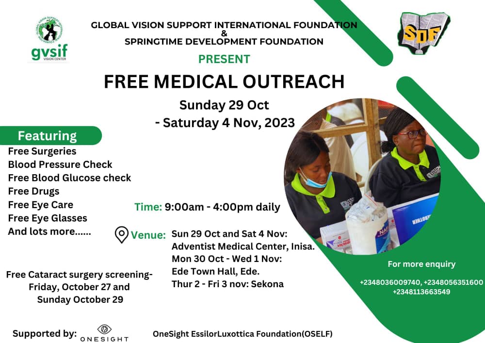 Free Medical Outreach Adventist Medical Center Inisa